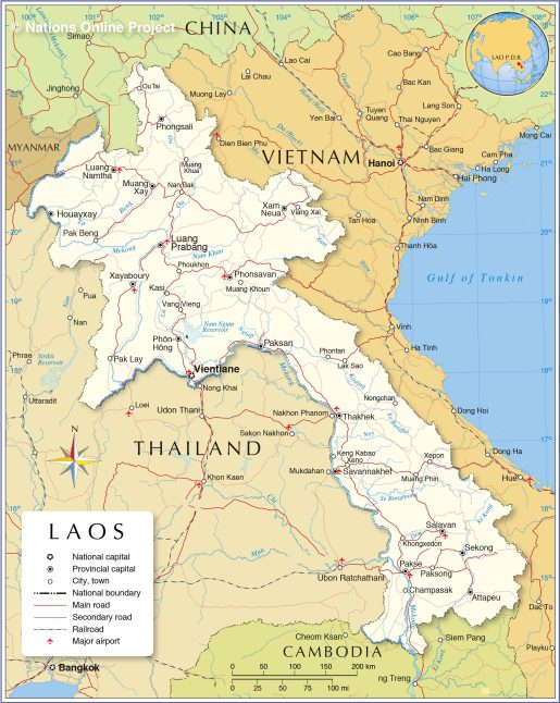 Laos-political-map Laos-political-map